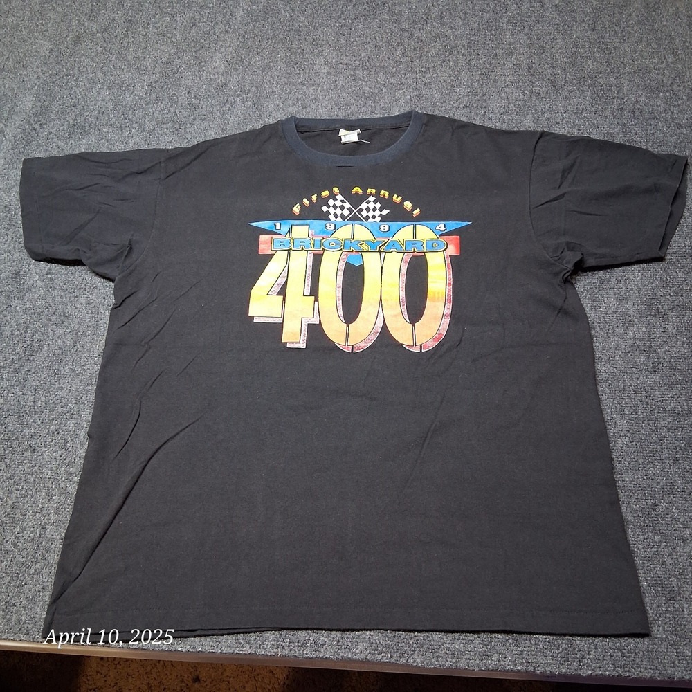 Vintage 1994‎ First Annual Brickyard 400 T Shirt Adult Sz XL Black Single Stitch